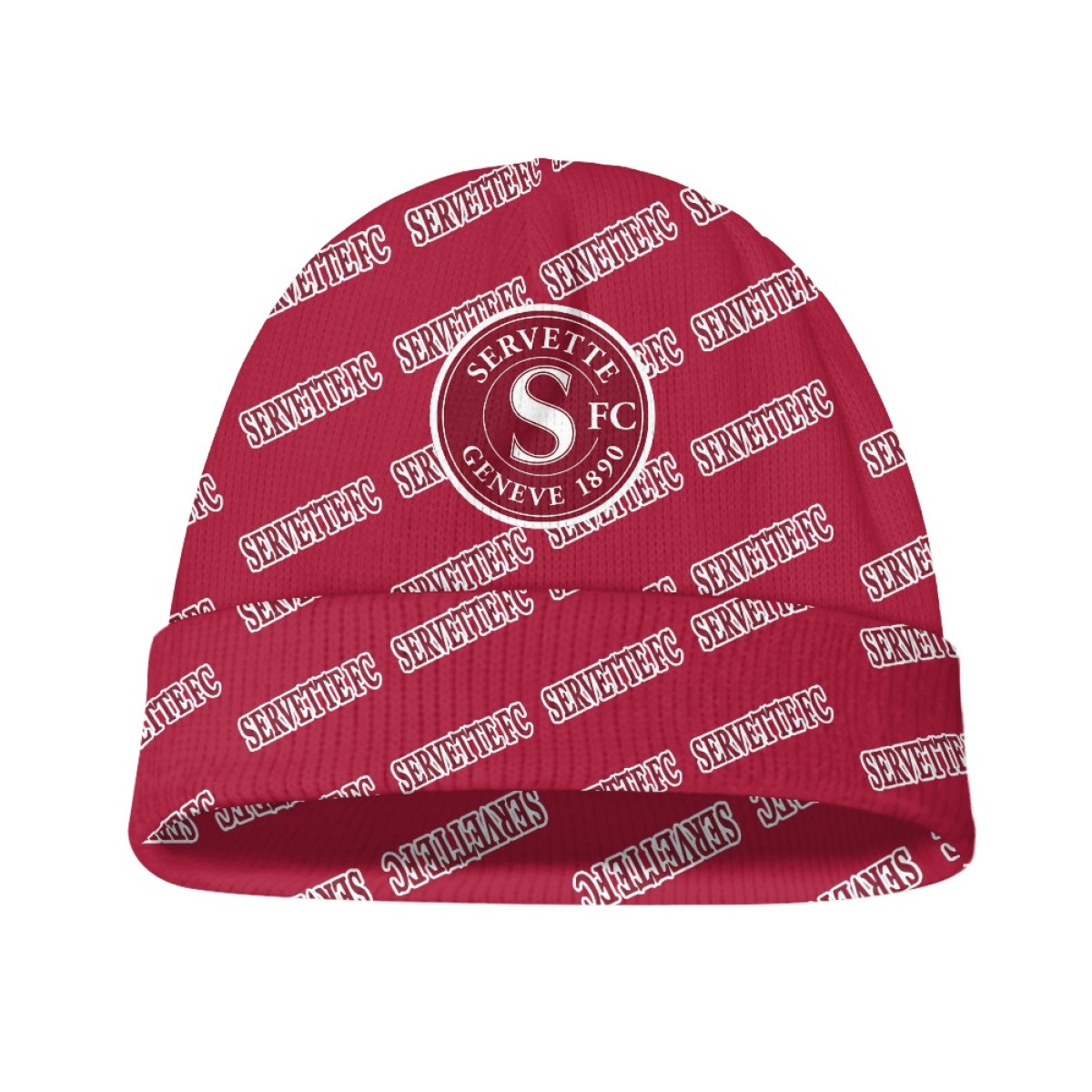 Servette FC Beanie Cap Hat - Servette Football Club Medley Monogram Wordmark