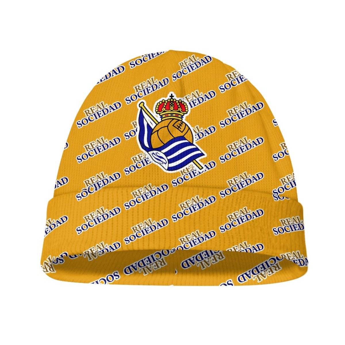 Real Sociedad Beanie Cap Hat - Sociedad Football Club Medley Monogram Wordmark