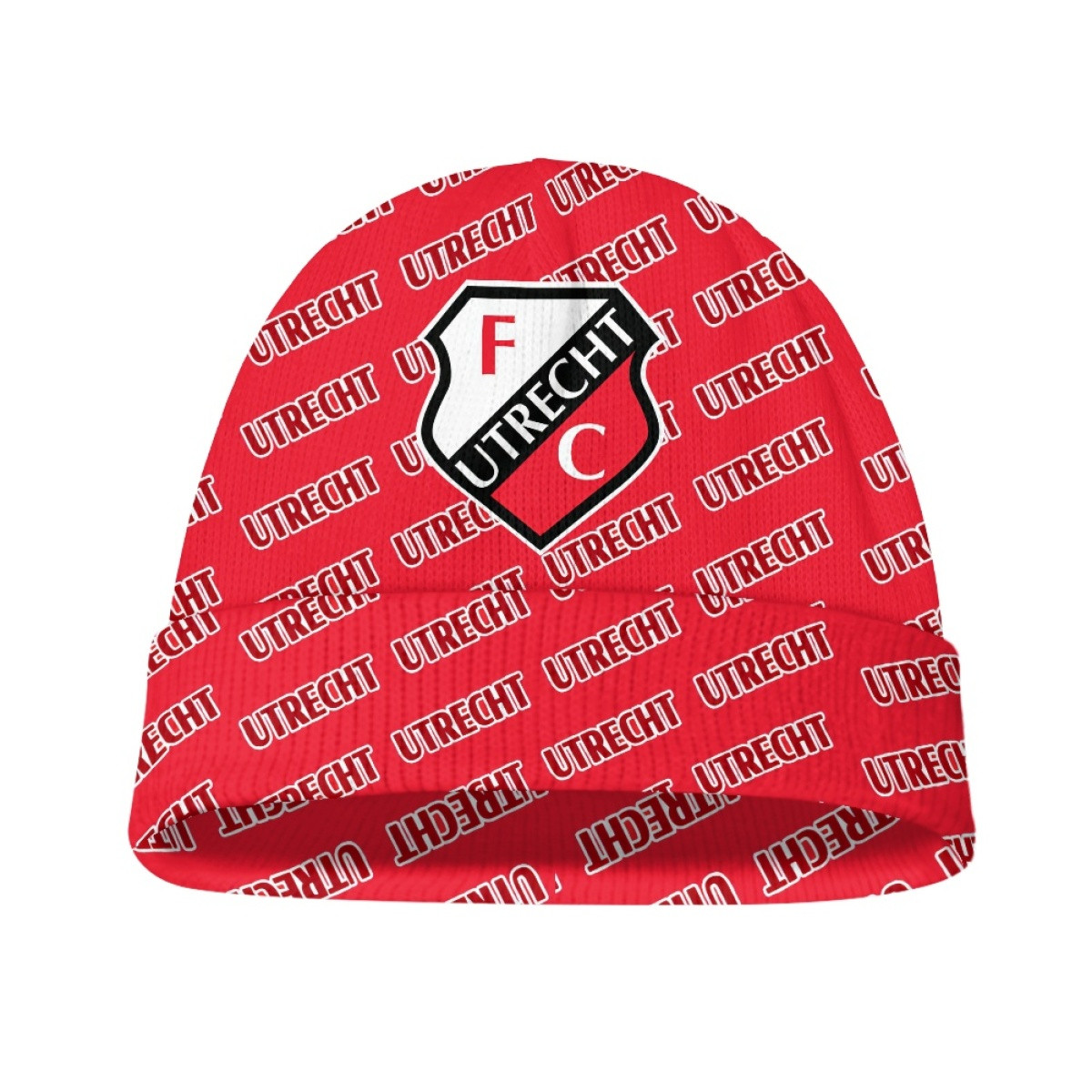 FC Utrecht Beanie Cap Hat - Utrecht Football Club Medley Monogram Wordmark
