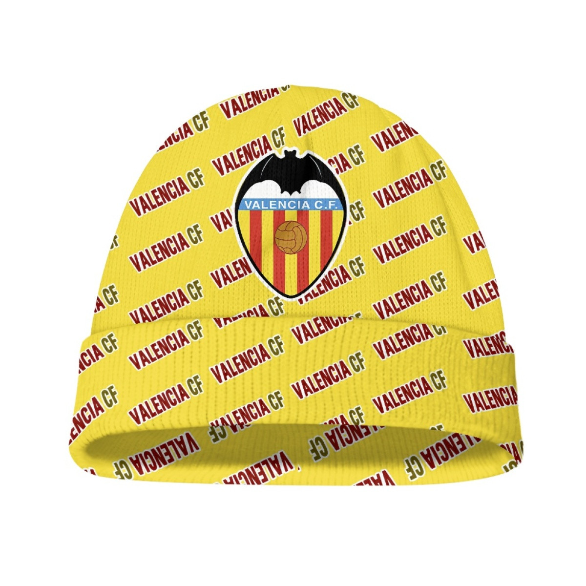 Valencia CF Beanie Cap Hat - Valencia Football Club Medley Monogram Wordmark