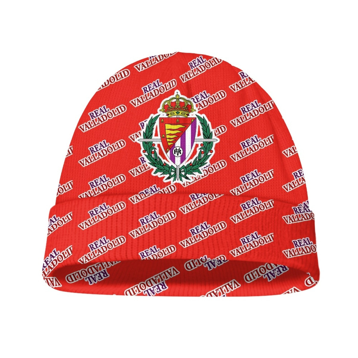Real Valladolid Beanie Cap Hat - Valladolid Football Club Medley Monogram Wordmark