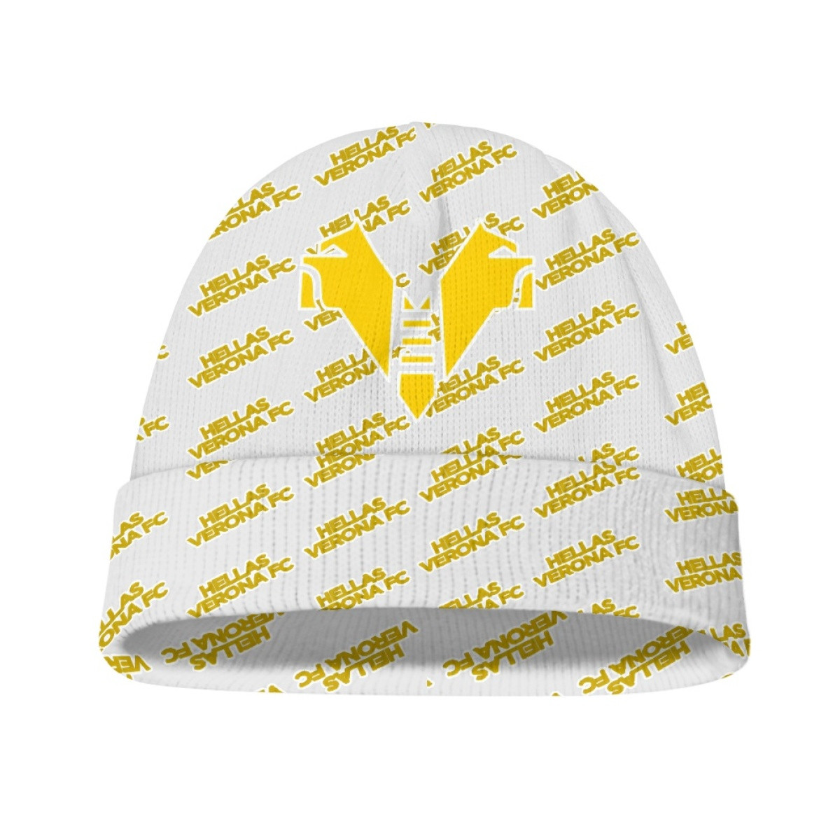 Hellas Verona FC Football Club Beanie Cap Hat - Verona Football Club Medley Monogram Wordmark