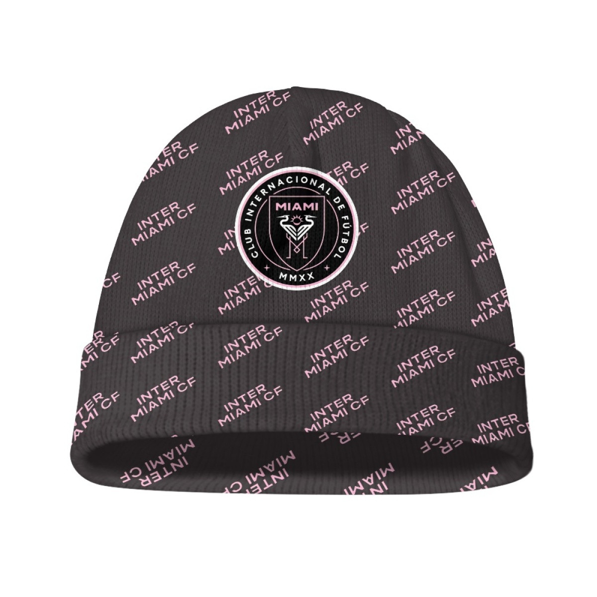 MLS Inter Miami CF Beanie Cap Hat - Inter Miami CF Medley Monogram Wordmark