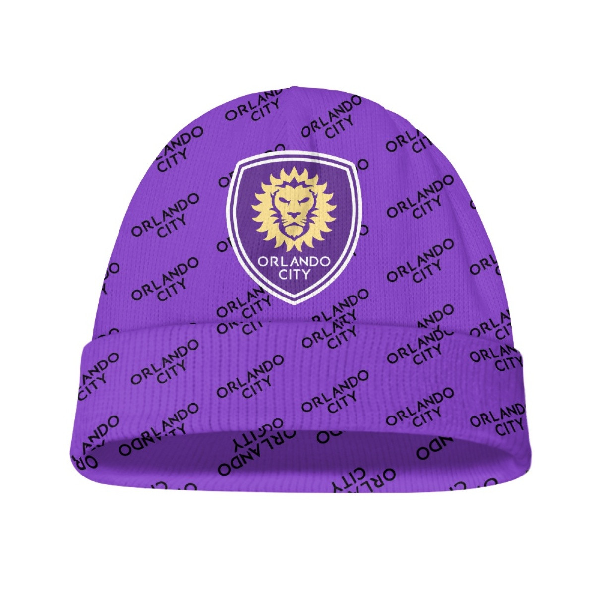 MLS Orlando City SC Beanie Cap Hat - Orlando City Soccer Club Medley Monogram Wordmark