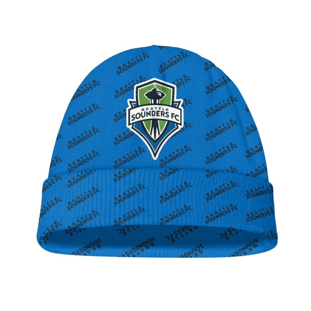 MLS Seattle Sounders FC Beanie Cap Hat - Seattle Sounders Football Club Medley Monogram Wordmark