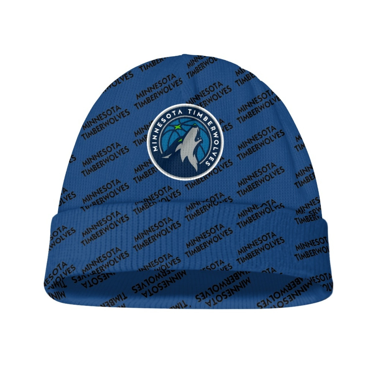 NBA Minnesota Timberwolves Beanie Cap Hat - Minnesota Timberwolves Medley Monogram Wordmark