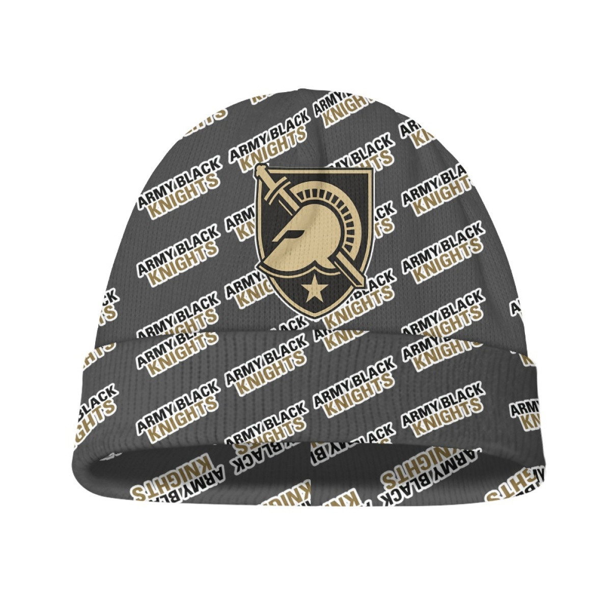 Army Black Knights Beanie Cap Hat - Army Black Knights College Football Medley Monogram Wordmark