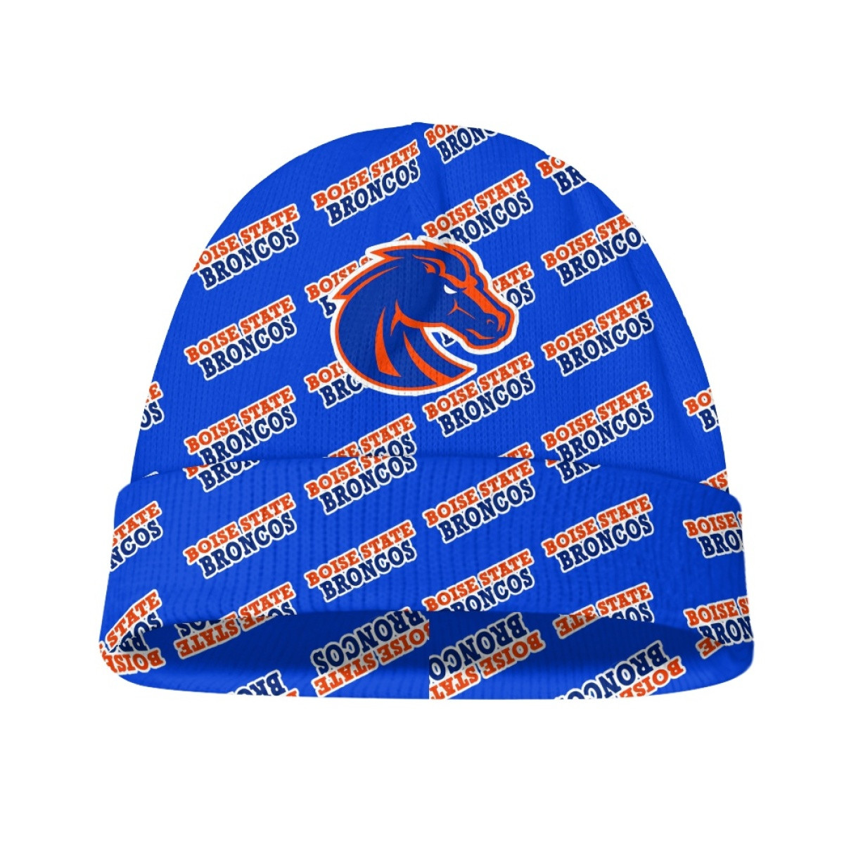 Boise State Broncos Beanie Cap Hat - Boise State Broncos College Football Medley Monogram Wordmark