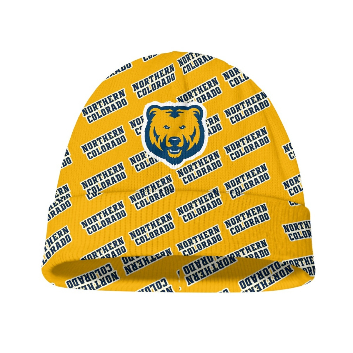 Northern Colorado Bears Beanie Cap Hat - University of Northern Colorado Bears College Football Medley Monogram Wordmark