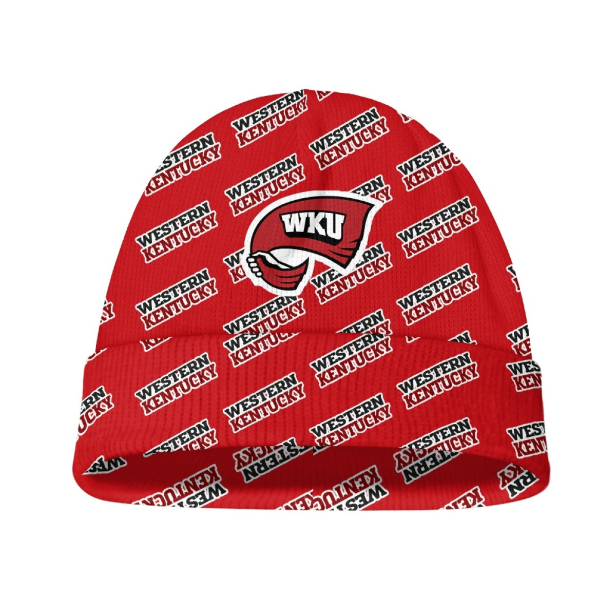 Western Kentucky Hilltoppers Beanie Cap Hat - Western Kentucky Hilltoppers College Football Medley Monogram Wordmark