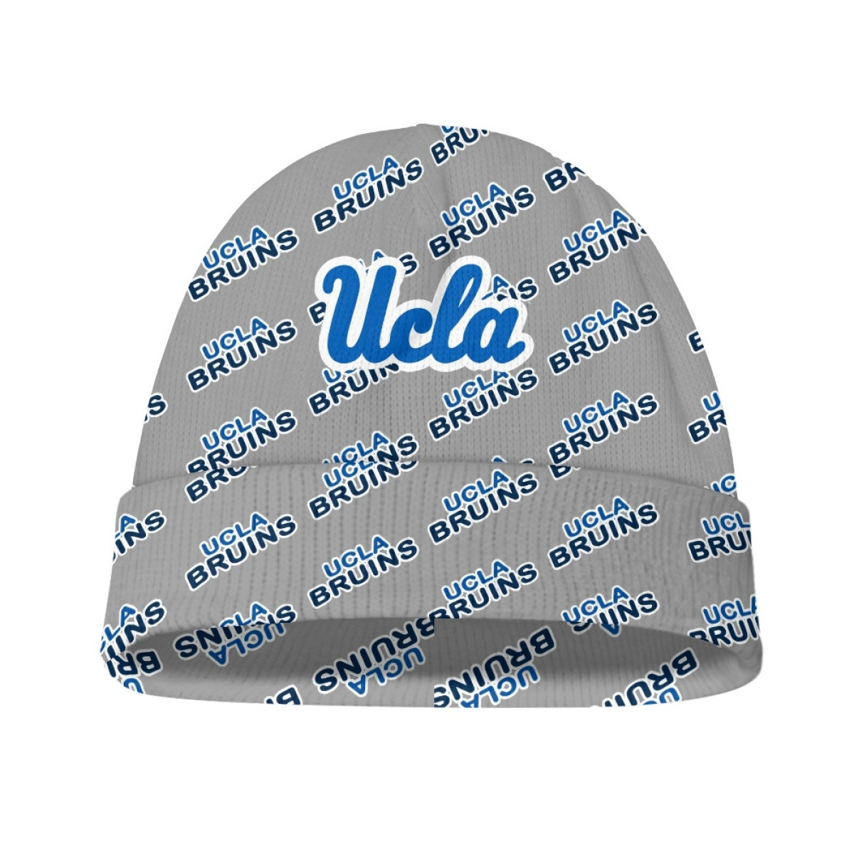 UCLA Bruins Beanie Cap Hat - UCLA Bruins College Football Medley Monogram Wordmark