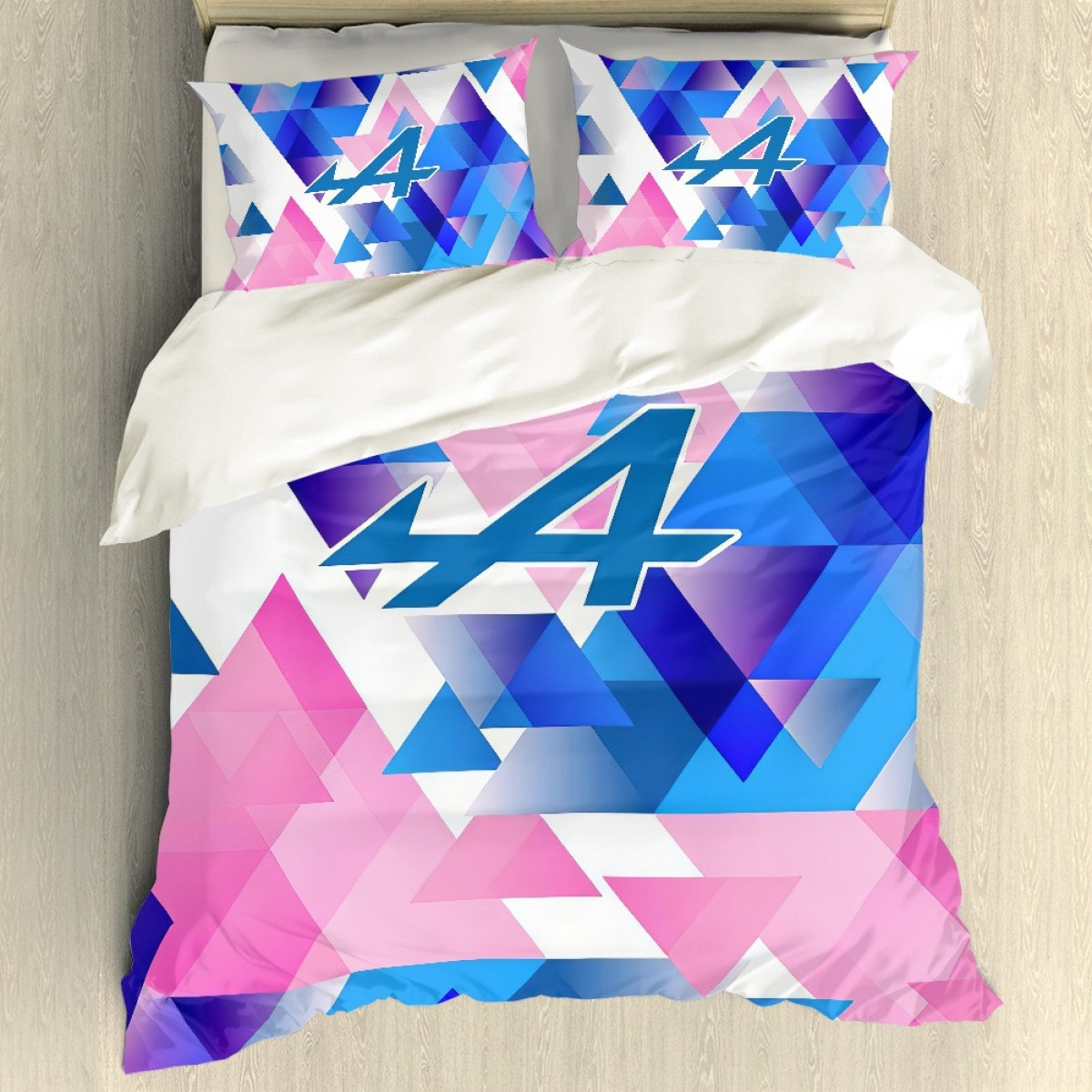 F1 Formula One Alpine Sham Set Bed Set Sheet Cover - Alpine Logo On Graphic Art