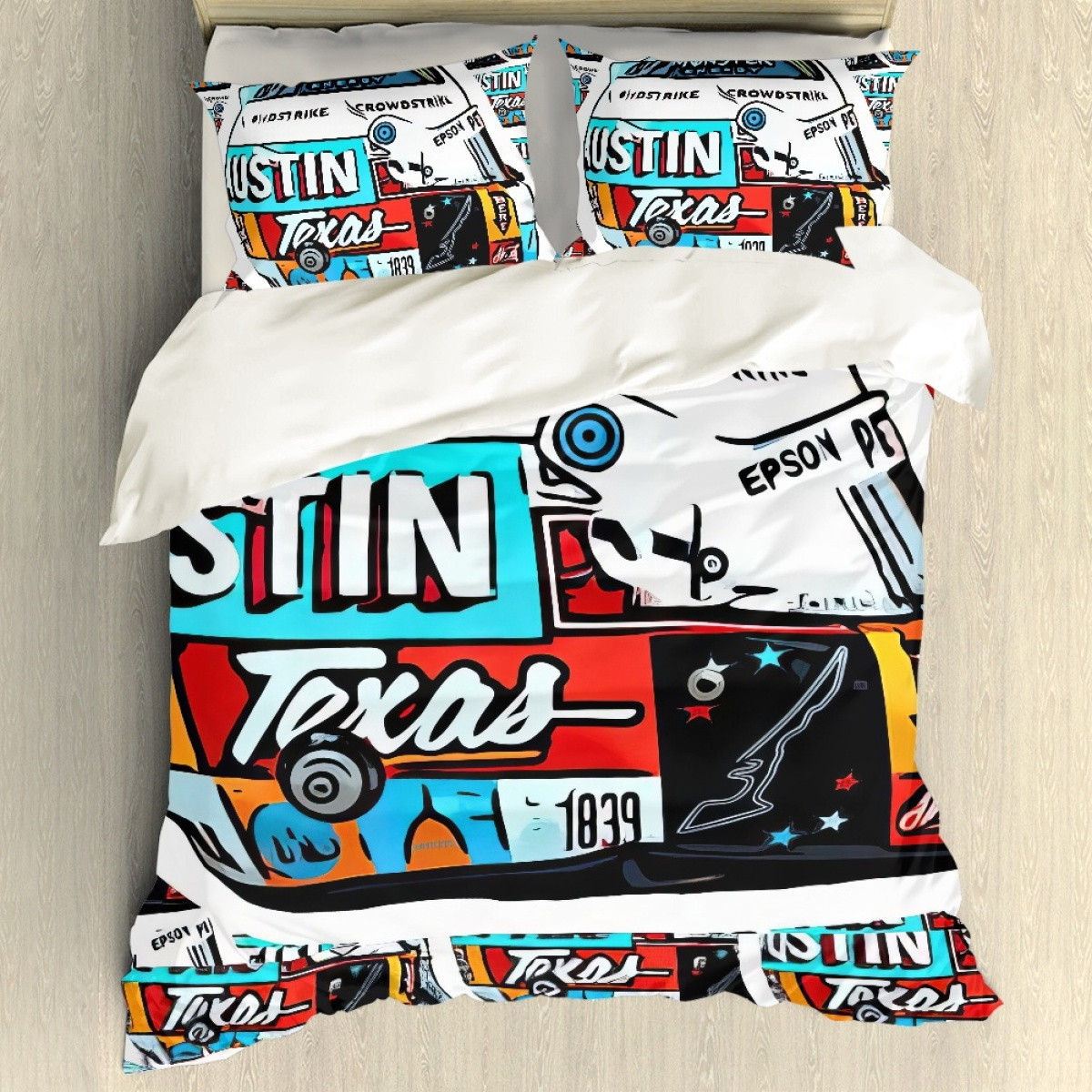 F1 Formula One Valtteri Bottas Sham Set Bed Set Sheet Cover - Valtteri Bottas 2021 COTA Helmet Vinyl Sticker