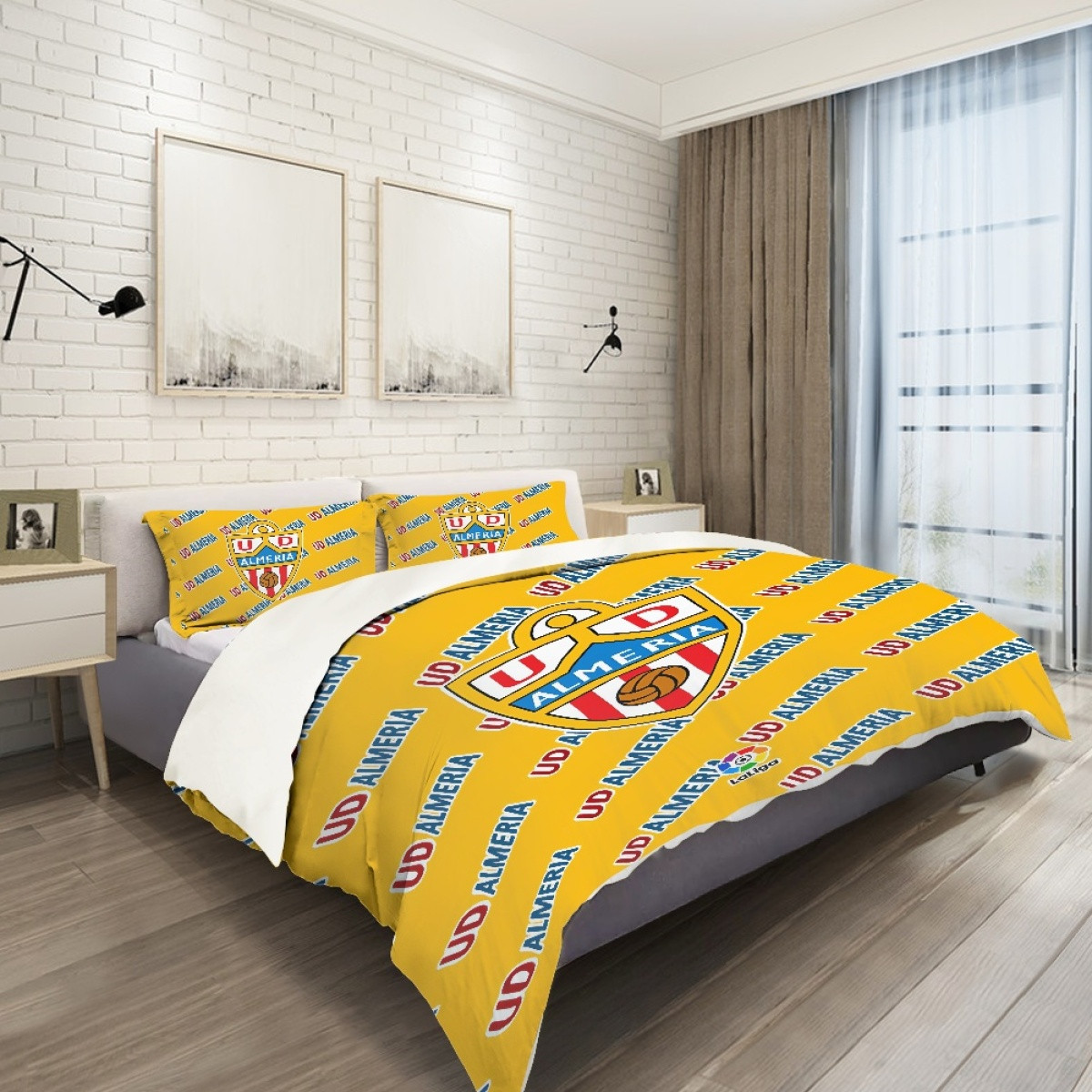UD Almeria Comforter Sham Set Bed Set Sheet Cover - Almeria Football Club Medley Monogram Wordmark
