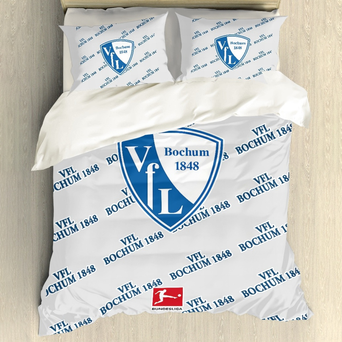 VFL Bochum 1848 Football Club Comforter Sham Set Bed Set Sheet Cover - Bochum Football Club Medley Monogram Wordmark
