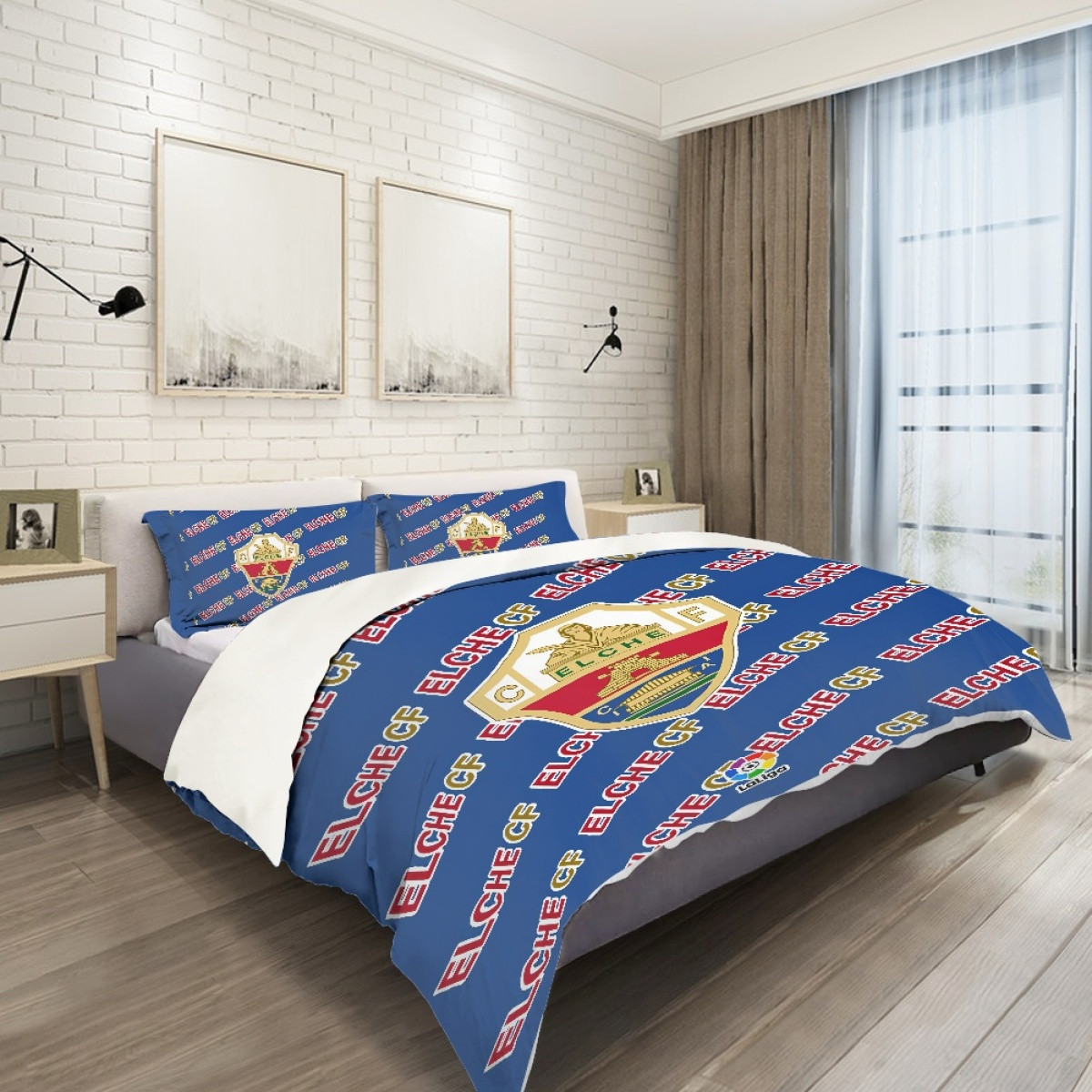 Elche CF Comforter Sham Set Bed Set Sheet Cover - Elche Football Club Medley Monogram Wordmark