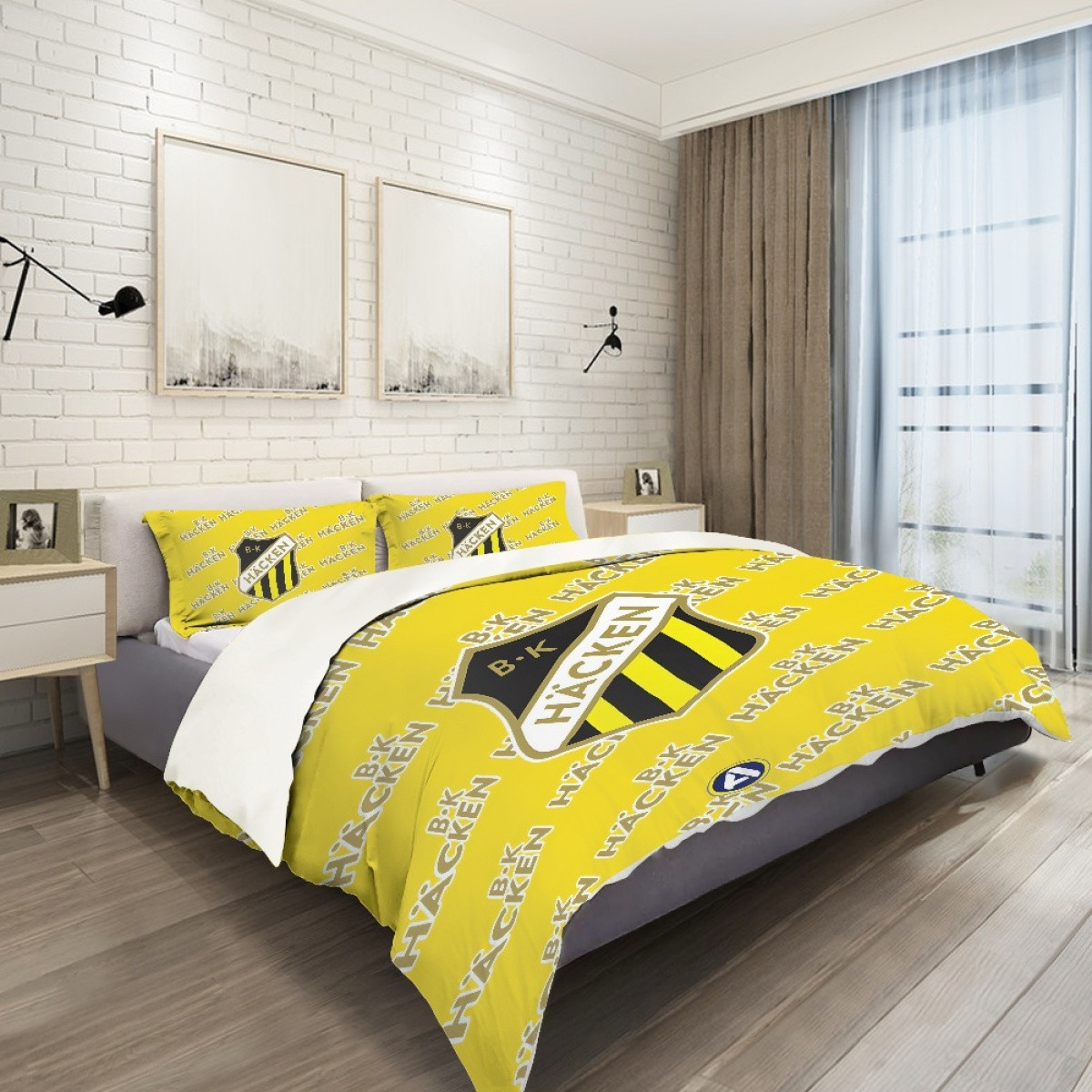 BK Hacken Comforter Sham Set Bed Set Sheet Cover - Hacken Football Club Medley Monogram Wordmark