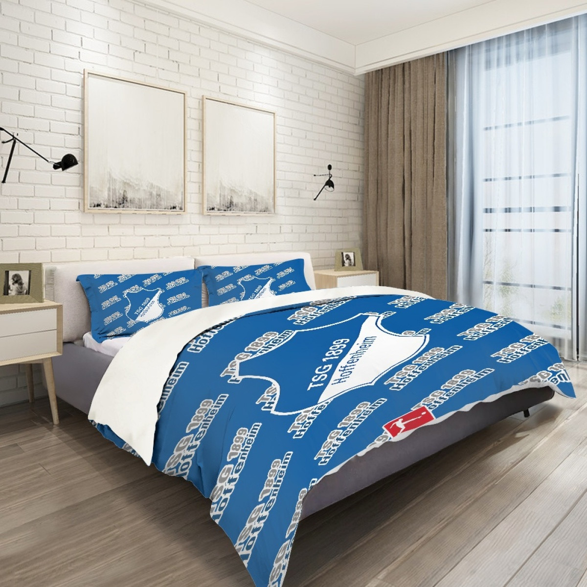 TSG 1899 Hoffenheim Football Club Comforter Sham Set Bed Set Sheet Cover - Hoffenheim Football Club Medley Monogram Wordmark