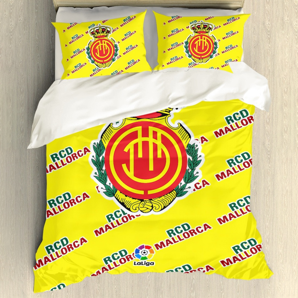 RCD Mallorca Comforter Sham Set Bed Set Sheet Cover - Mallorca Football Club Medley Monogram Wordmark