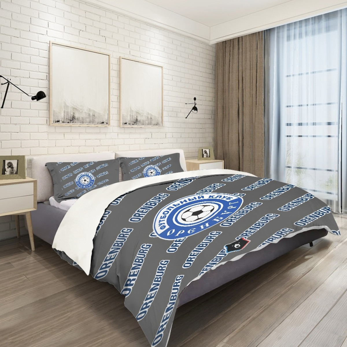 FC Orenburg Comforter Sham Set Bed Set Sheet Cover - Orenburg Football Club Medley Monogram Wordmark