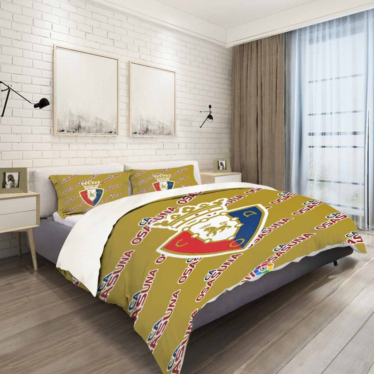 CA Osasuna Comforter Sham Set Bed Set Sheet Cover - Osasuna Football Club Medley Monogram Wordmark