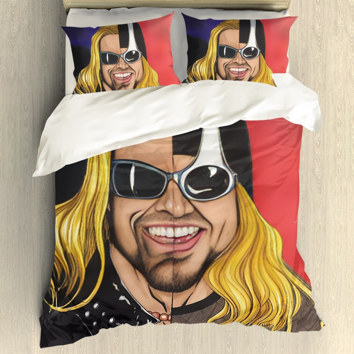 WWE Comforter Sham Set Bed Set Sheet Cover - Edge and Christian Cartoon Art