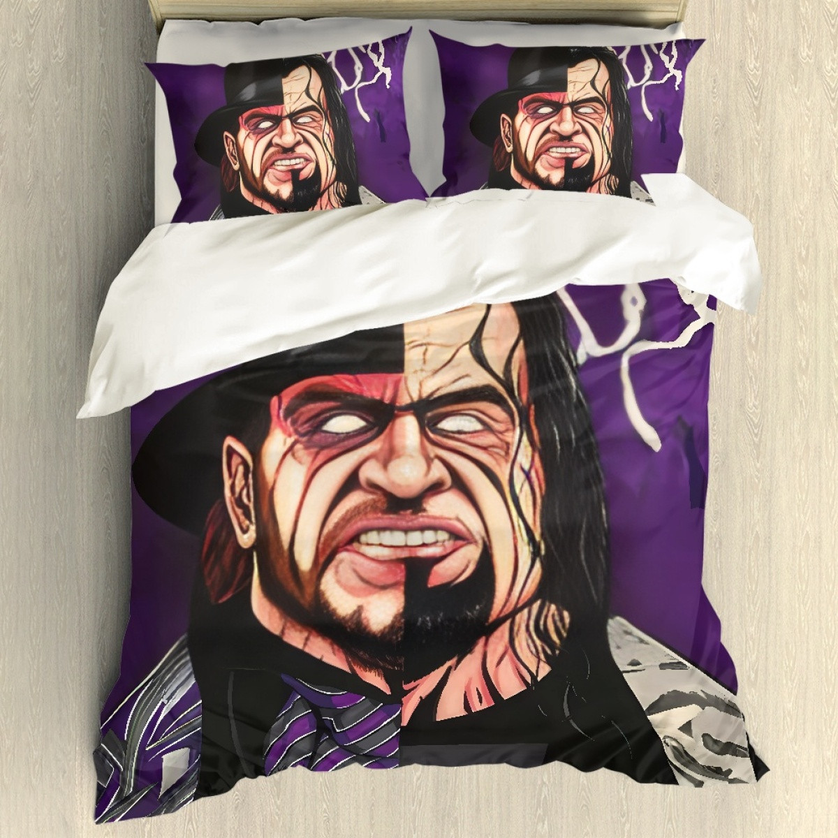 WWE The Undertaker Comforter Sham Set Bed Set Sheet Cover - The Undertaker Transformation Avatar