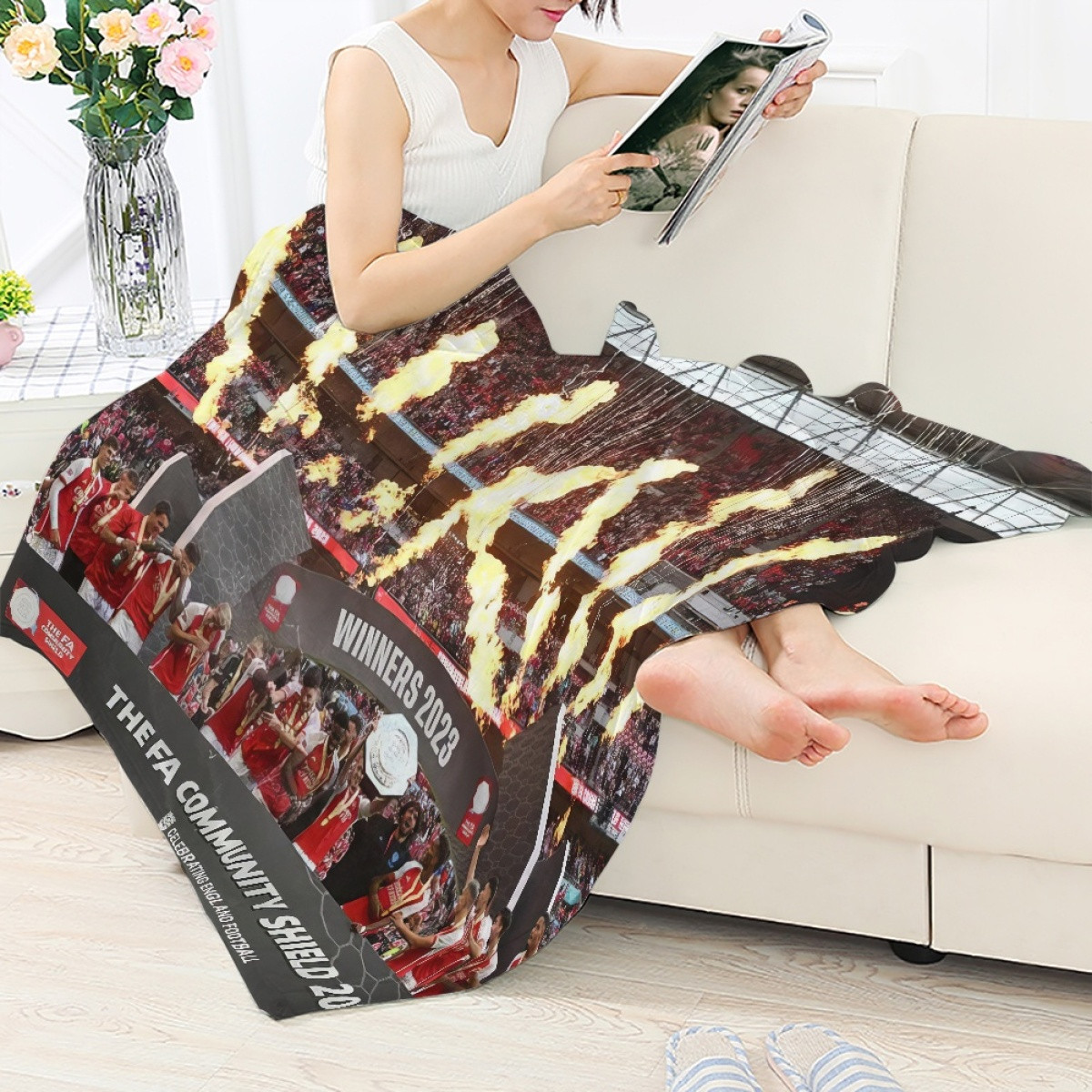 Arsenal F.C. Blanket Throw - Arsenal F.C. Winner 2023 FA Community Shield Poster