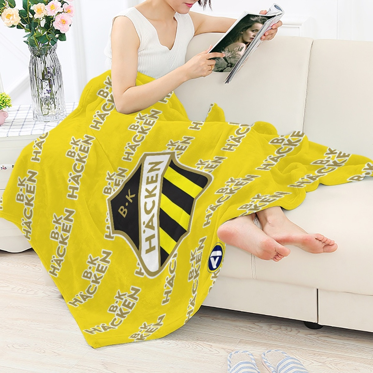 BK Hacken Blanket Throw - Hacken Football Club Medley Monogram Wordmark