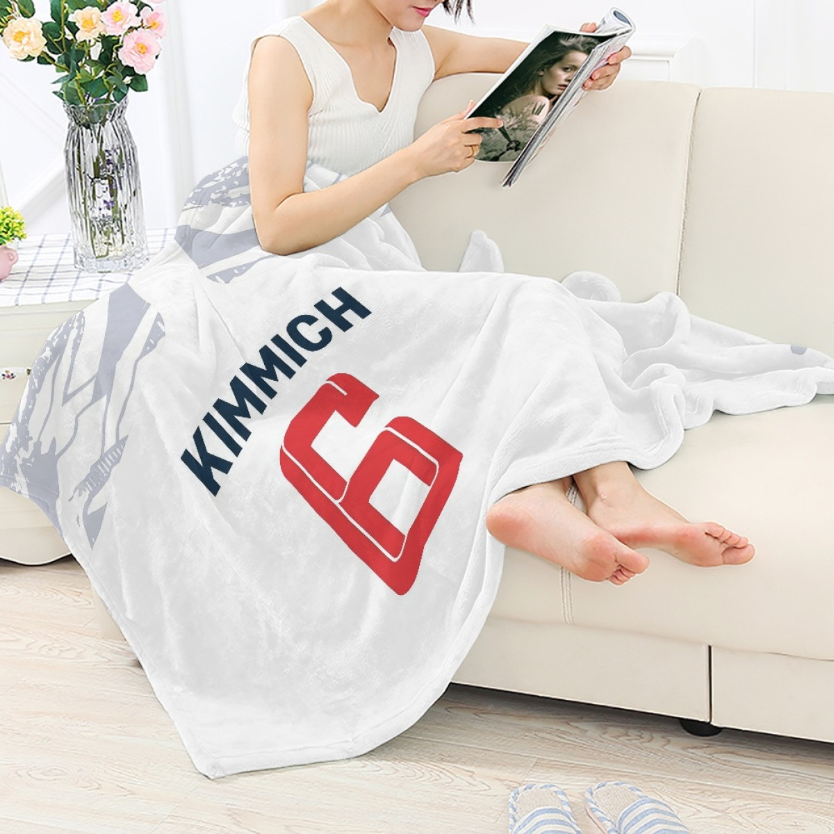 Joshua Kimmich Blanket Throw - Joshua Kimmich Germany National Football Team No. 6 Jersey