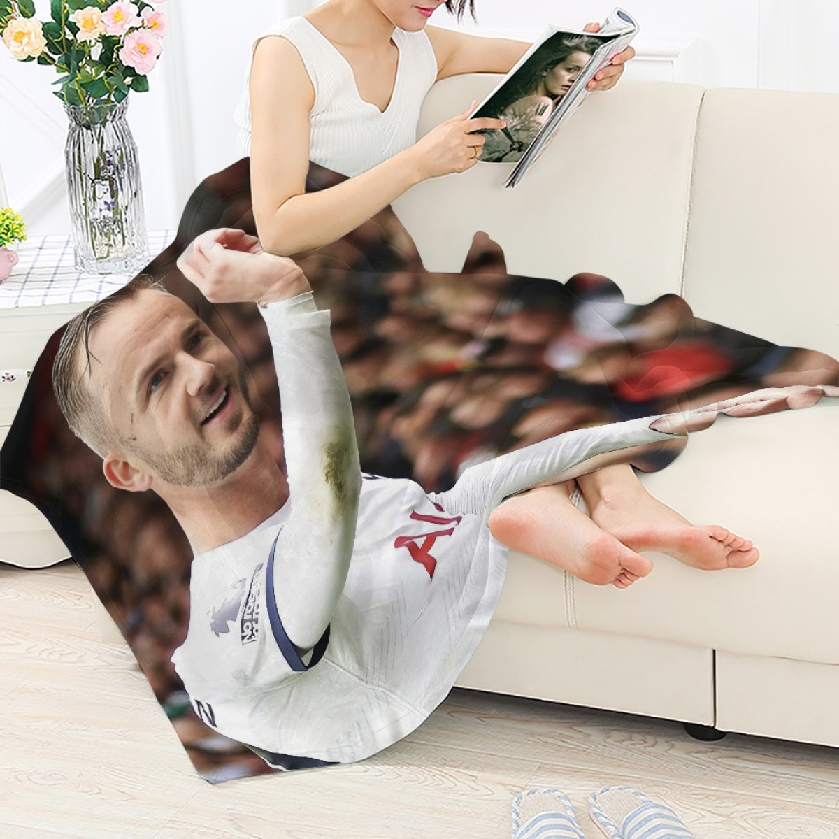 James Maddison Blanket Throw - James Maddison Tottenham Hotspur F.C Smiling Portrait Poster