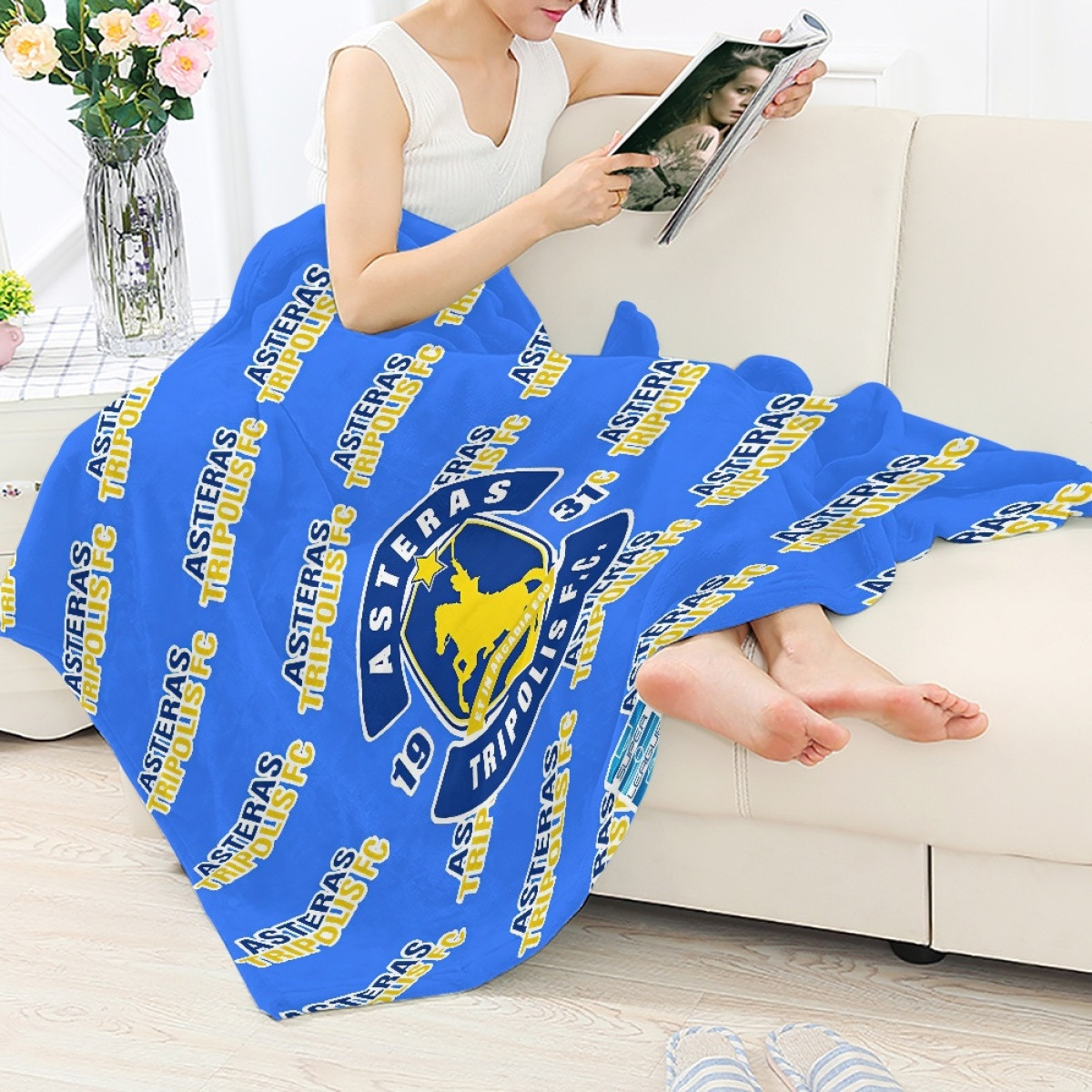 Asteras Tripolis FC Blanket Throw - Tripolis Football Club Medley Monogram Wordmark