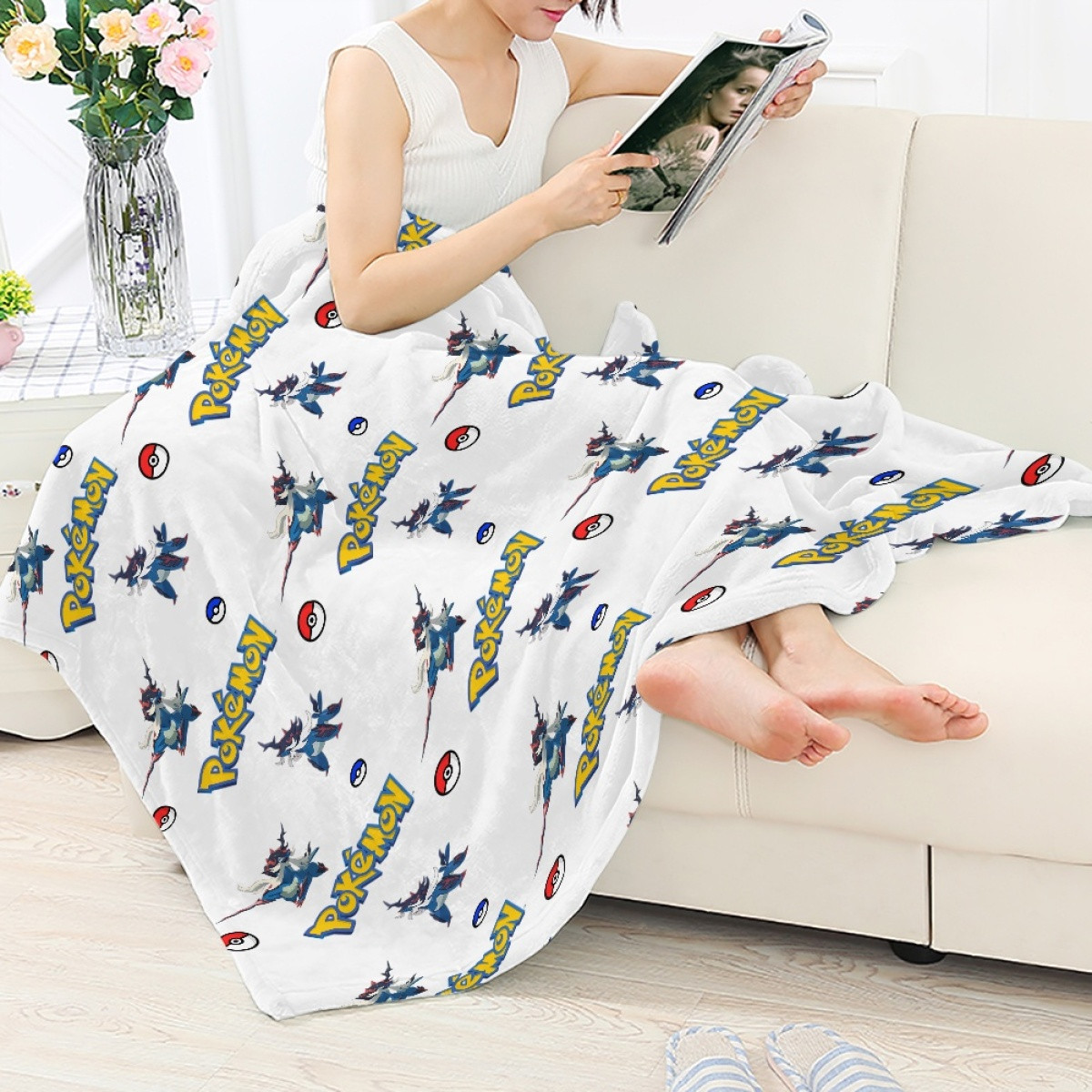 Pokemon Samurott Blanket Throw - Hisuian Samurott Character Series Art