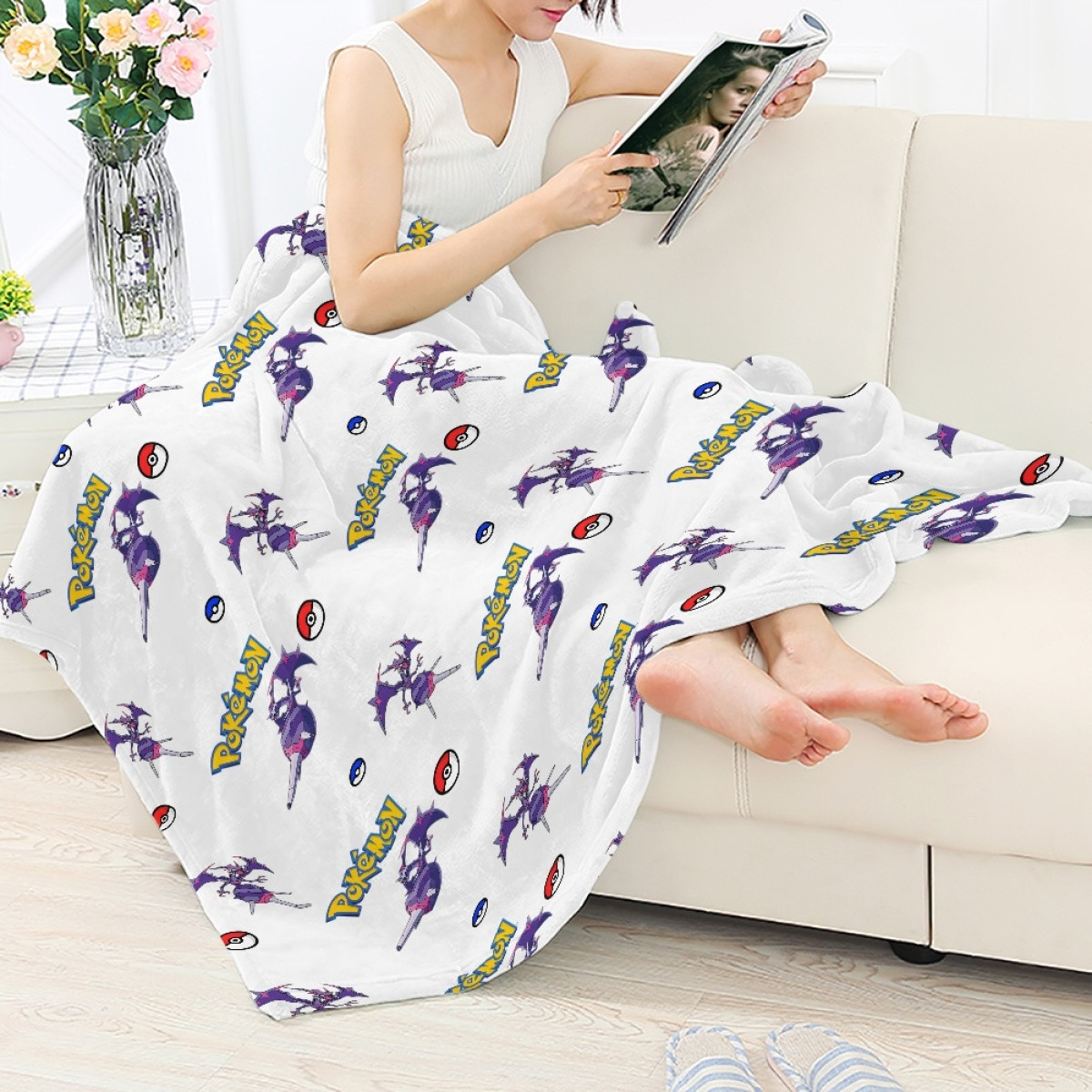 Pokemon Natu Blanket Throw - Natu Character Series Art