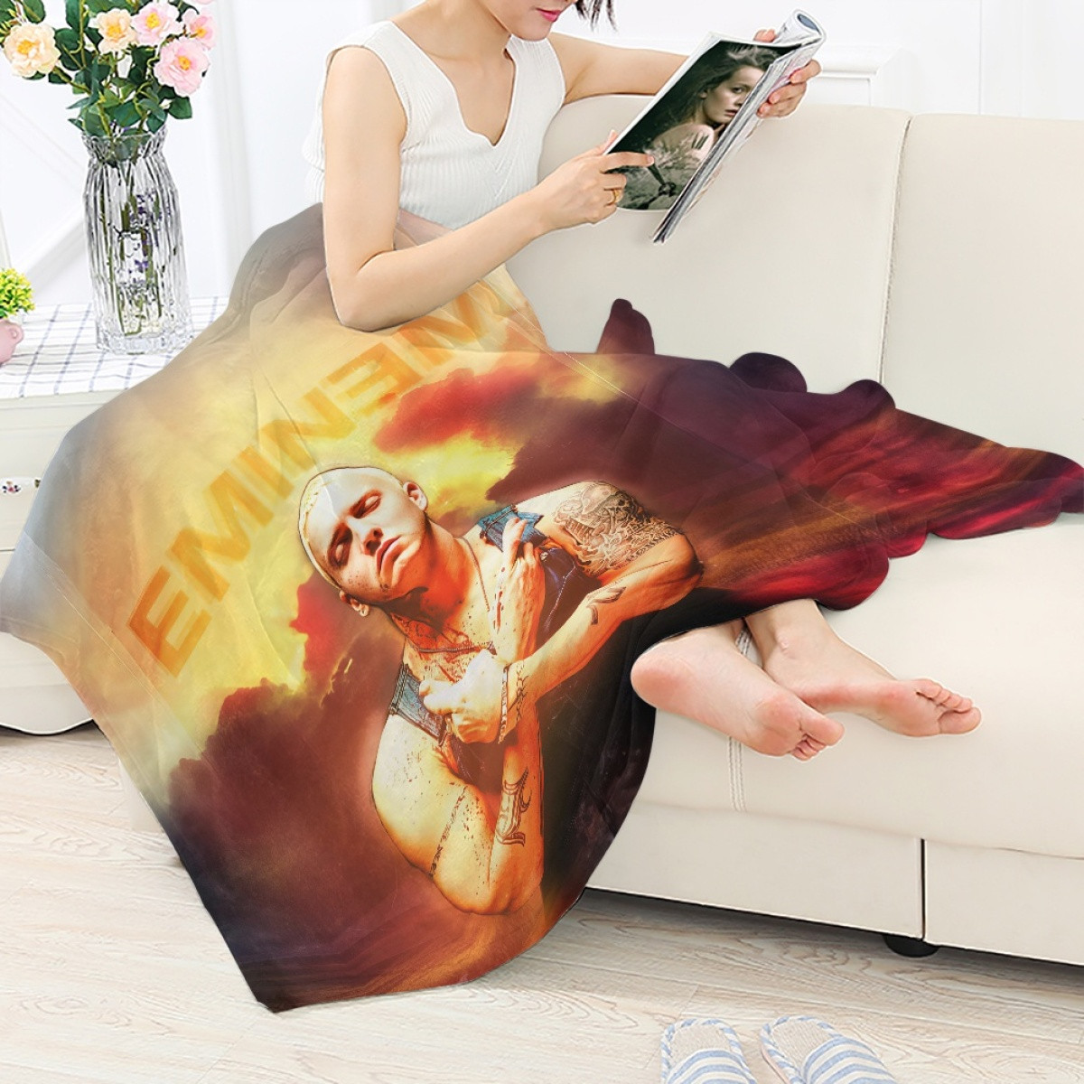 Eminem Blanket Throw - Eminem Lose Yourself Album Poster