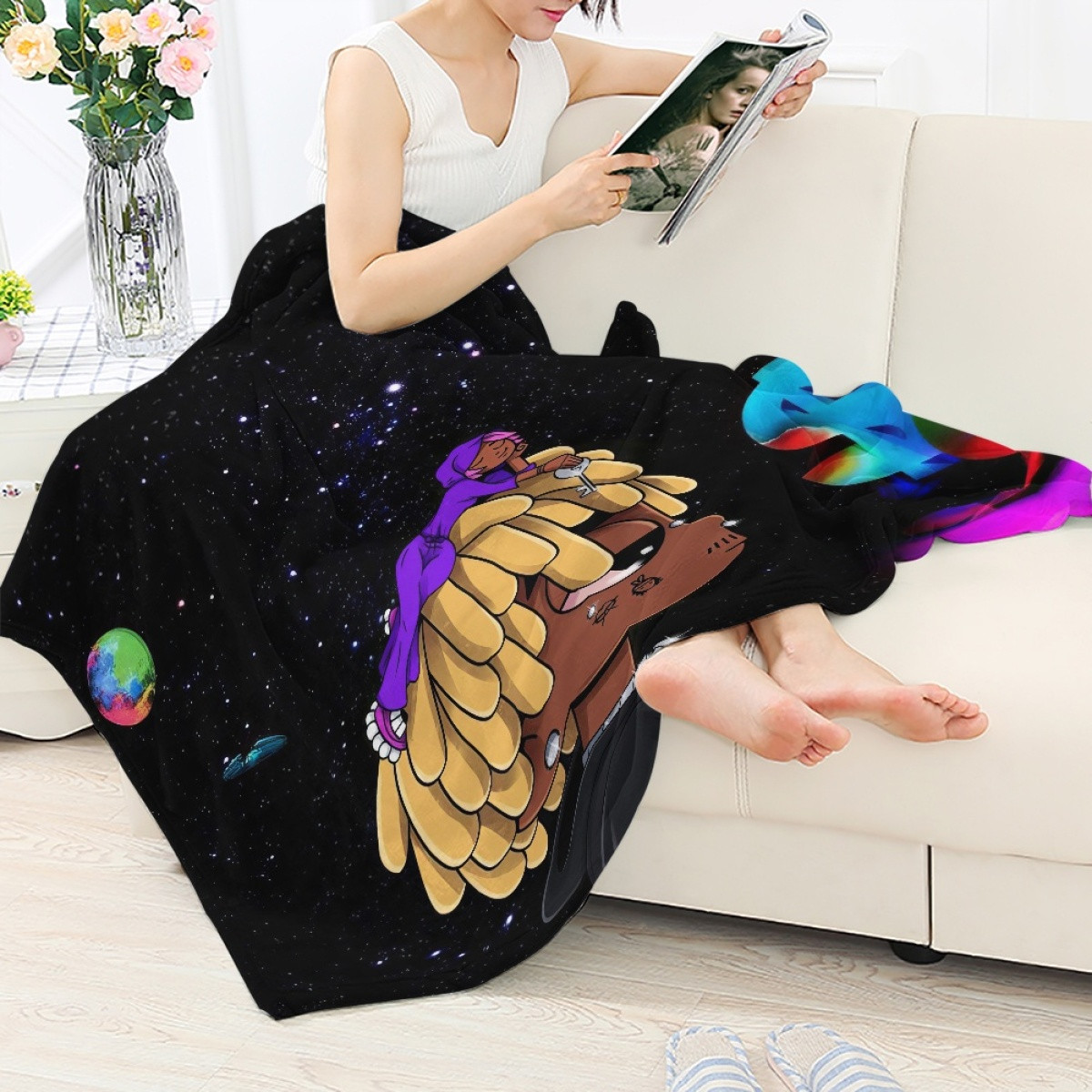 Lil Uzi Vert Blanket Throw - Lil Uzi Vert Lil Surf vs Wrld 2 Album Cover