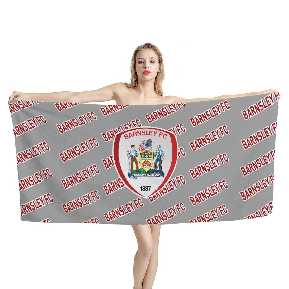 Barnsley FC Bath Beach Towel - Barnsley Football Club Medley Monogram Wordmark