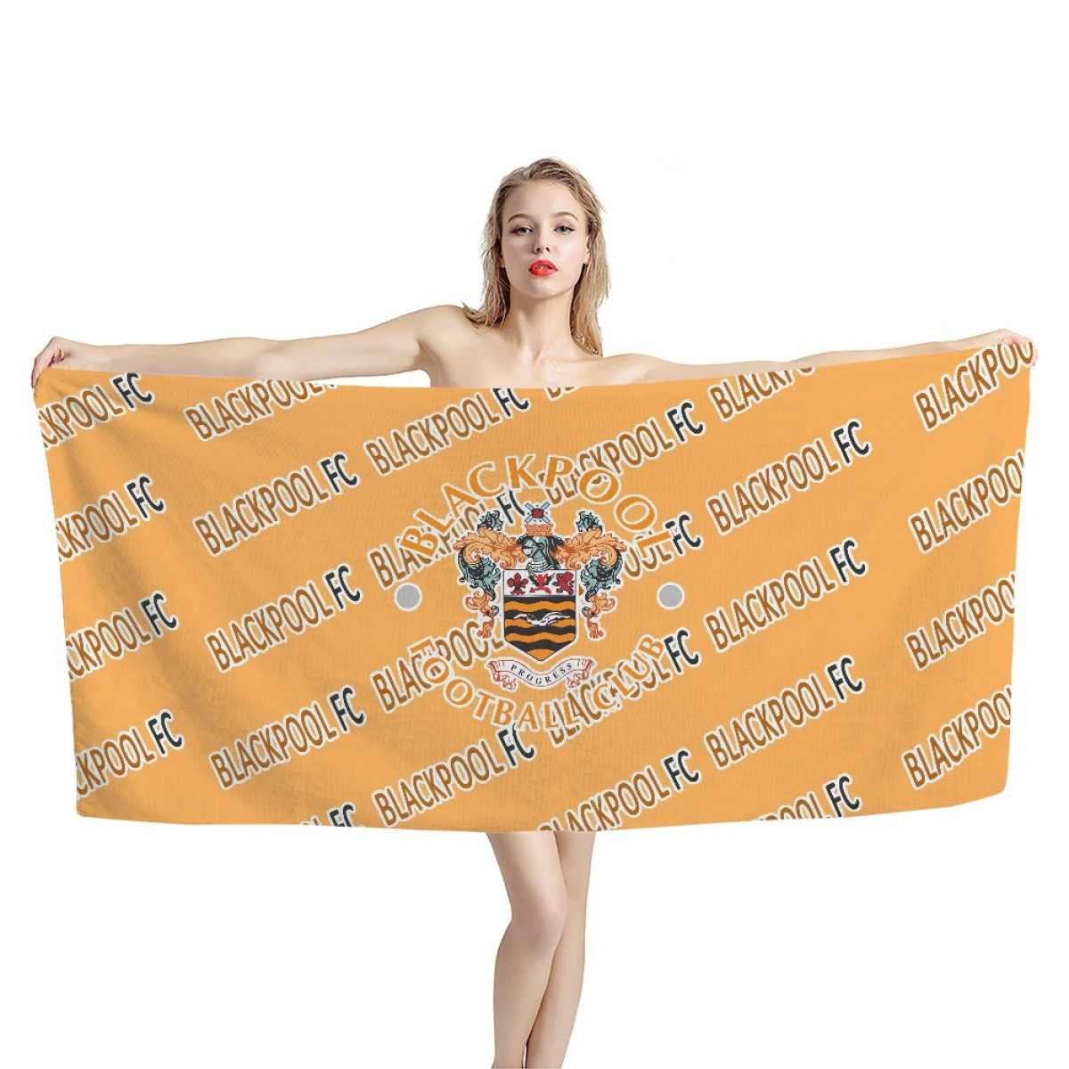 Blackpool FC Bath Beach Towel - Blackpool Football Club Medley Monogram Wordmark