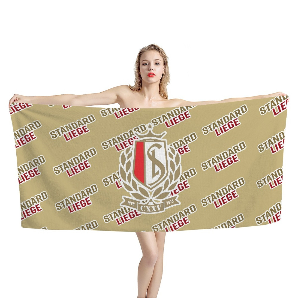 Standard Liege Football Club Bath Beach Towel - Liege Football Club Medley Monogram Wordmark