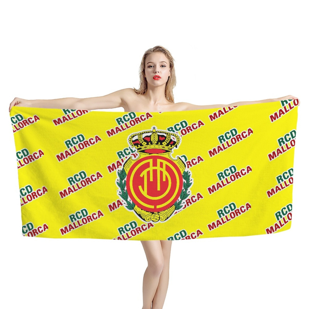 RCD Mallorca Bath Beach Towel - Mallorca Football Club Medley Monogram Wordmark