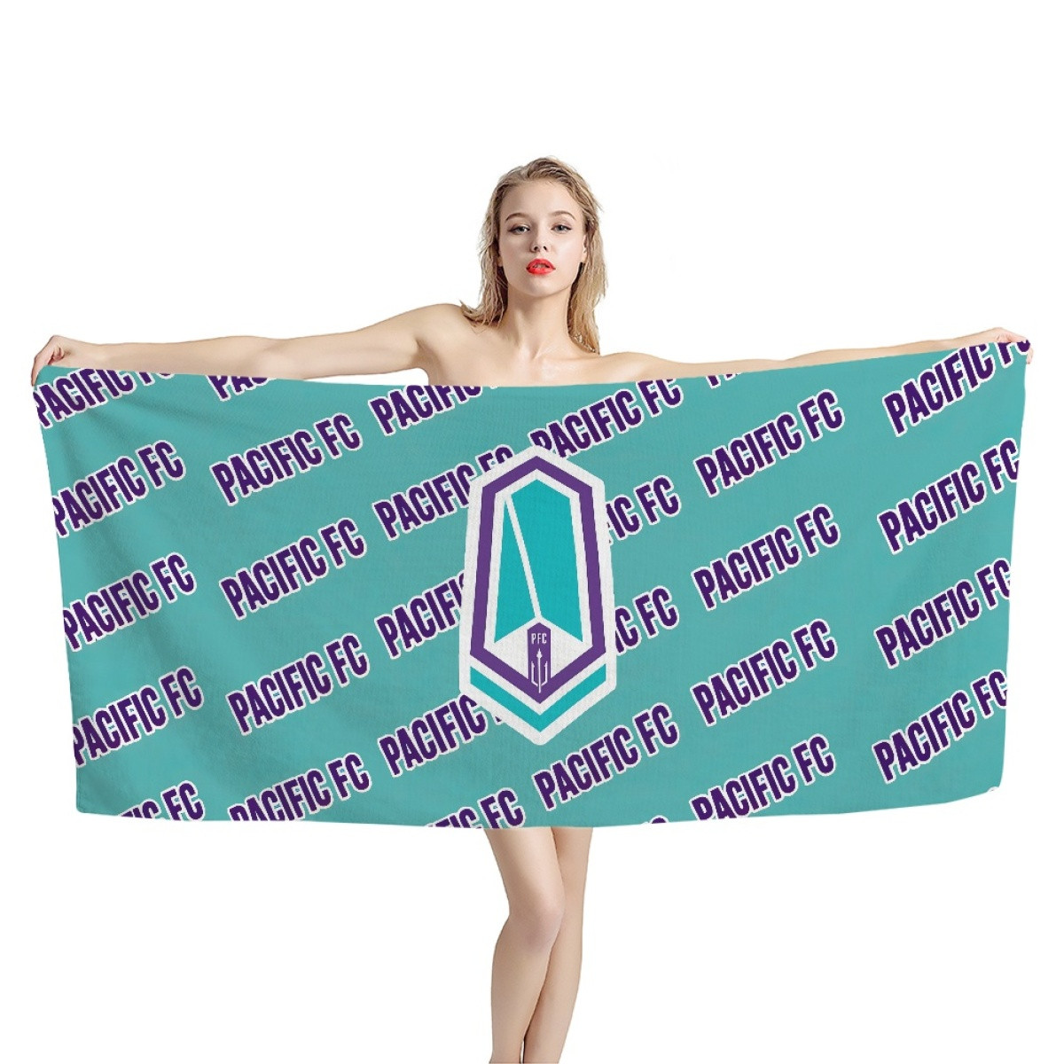 Pacific FC Bath Beach Towel - Pacific FC Football Club Medley Monogram Wordmark