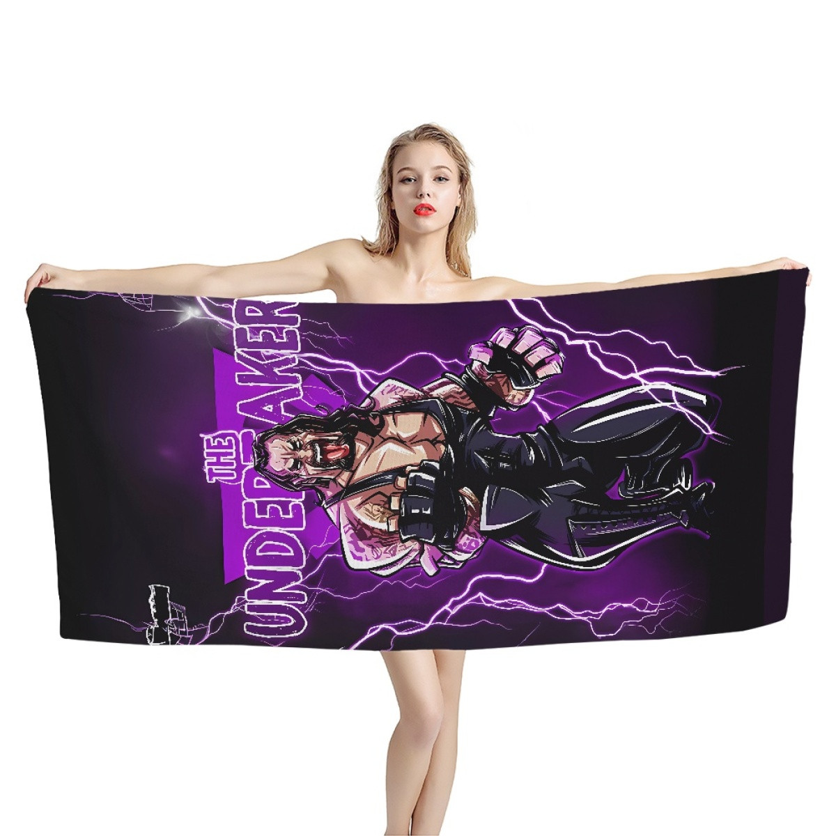 WWE The Undertaker Bath Beach Towel - The Undertaker Thunder Poster
