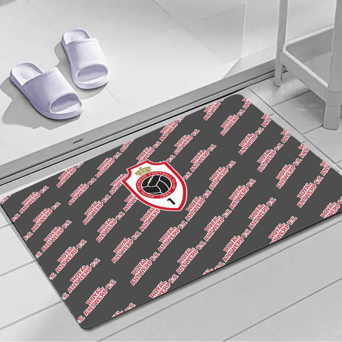 Royal Antwerp FC Football Club Door Mat Floor Mat Bath Mat - Antwerp Football Club Medley Monogram Wordmark