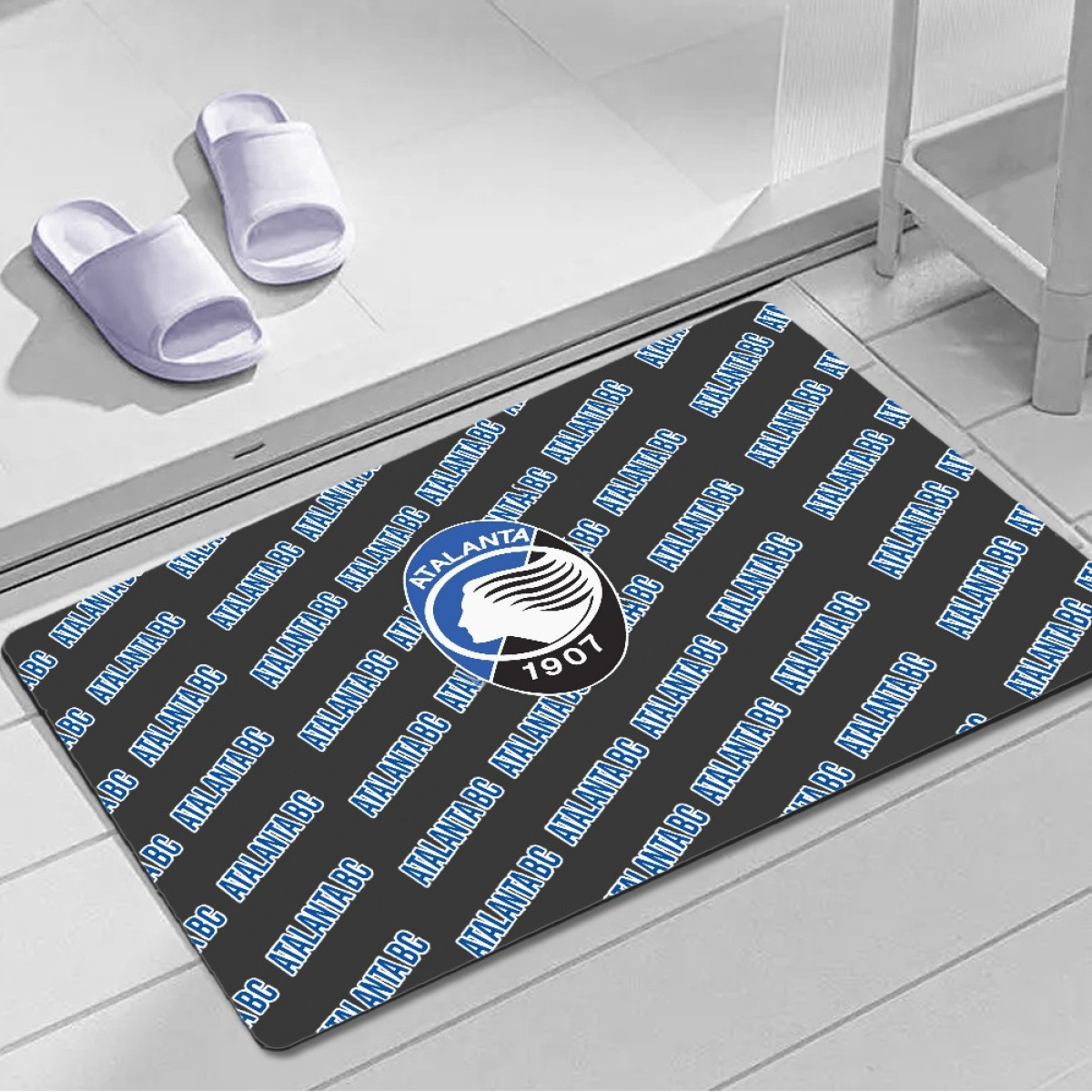 Atalanta BC Football Club Door Mat Floor Mat Bath Mat - Atalanta Football Club Medley Monogram Wordmark