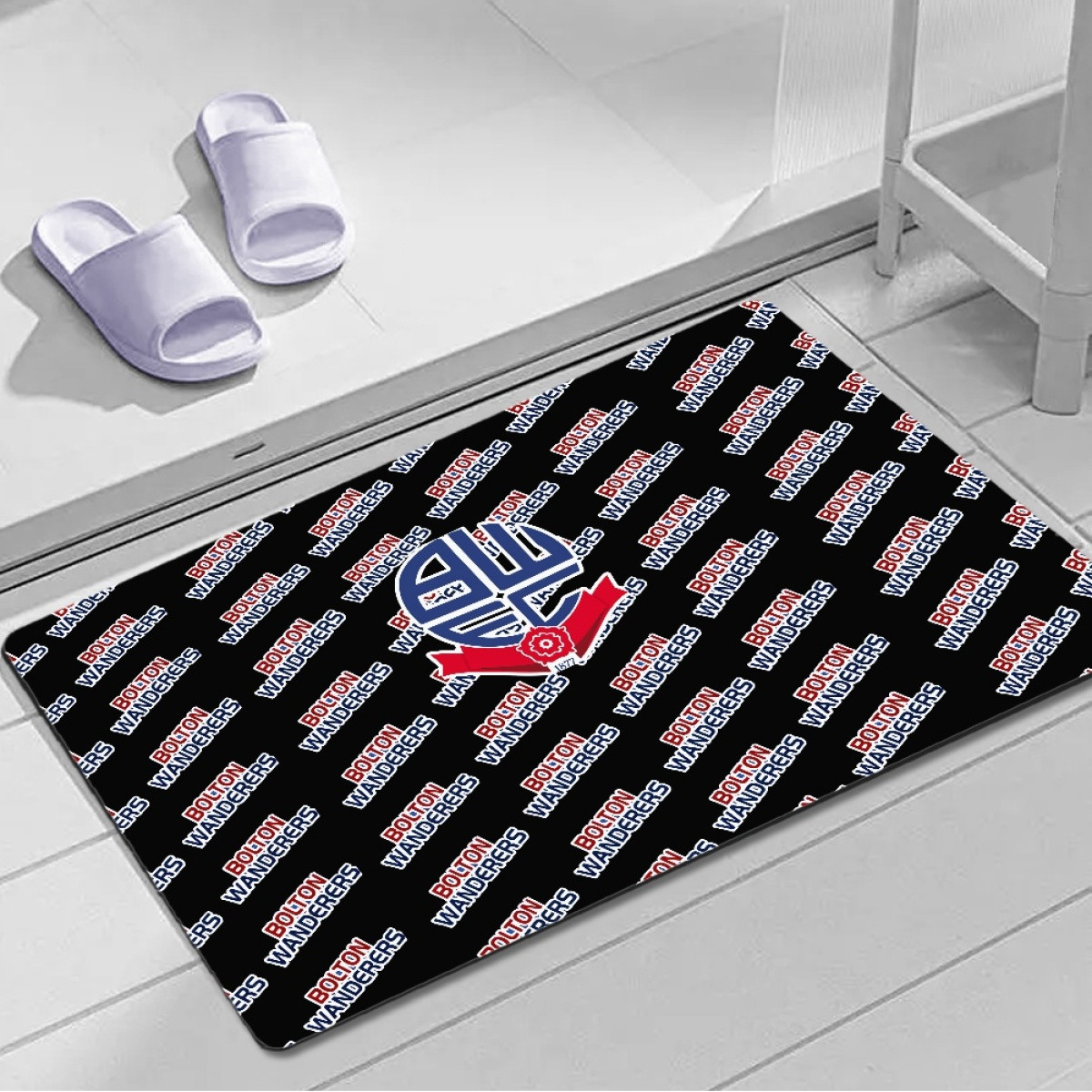 Bolton Wanderers FC Door Mat Floor Mat Bath Mat - Bolton Football Club Medley Monogram Wordmark