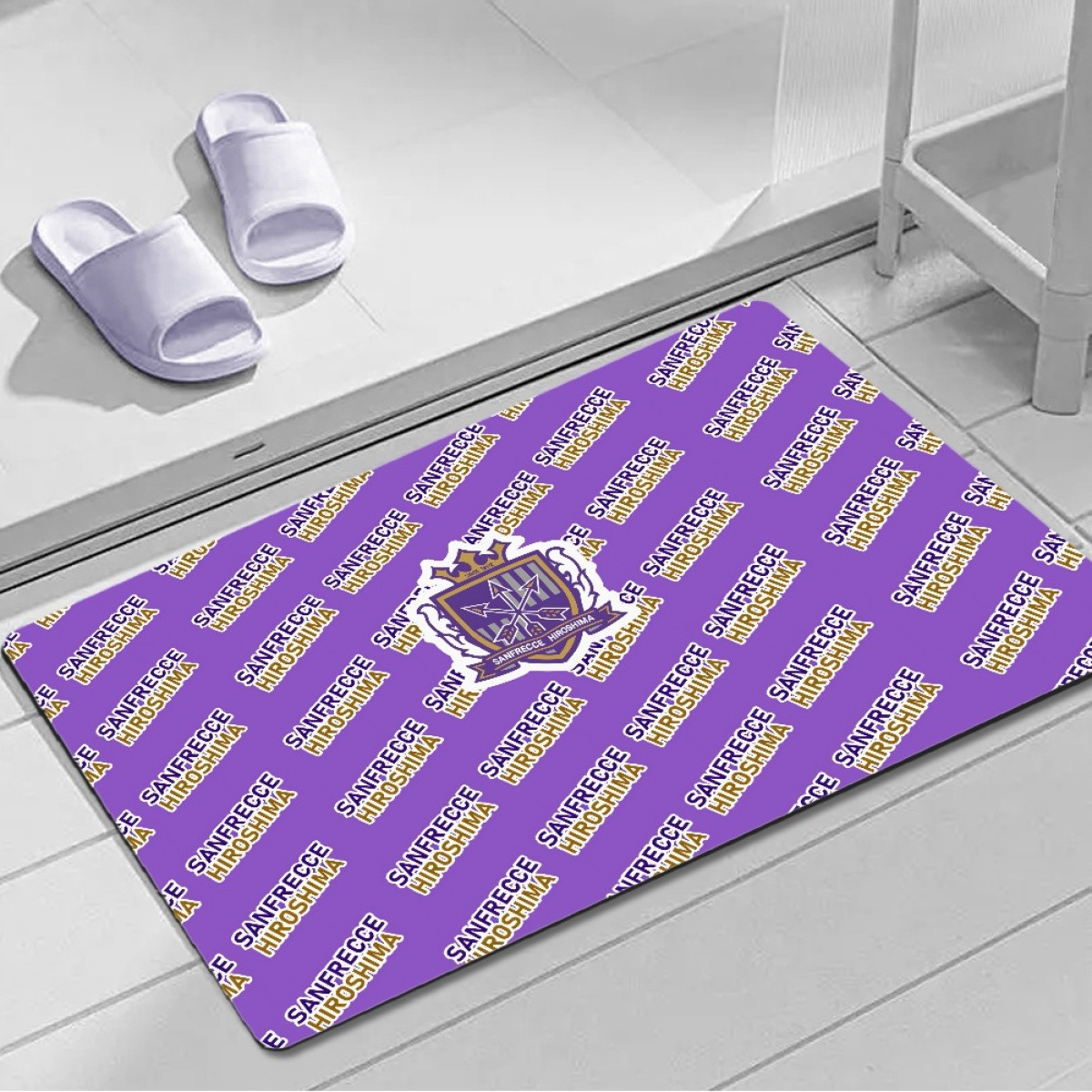Sanfrecce Hiroshima Door Mat Floor Mat Bath Mat - Hiroshima Football Club Medley Monogram Wordmark