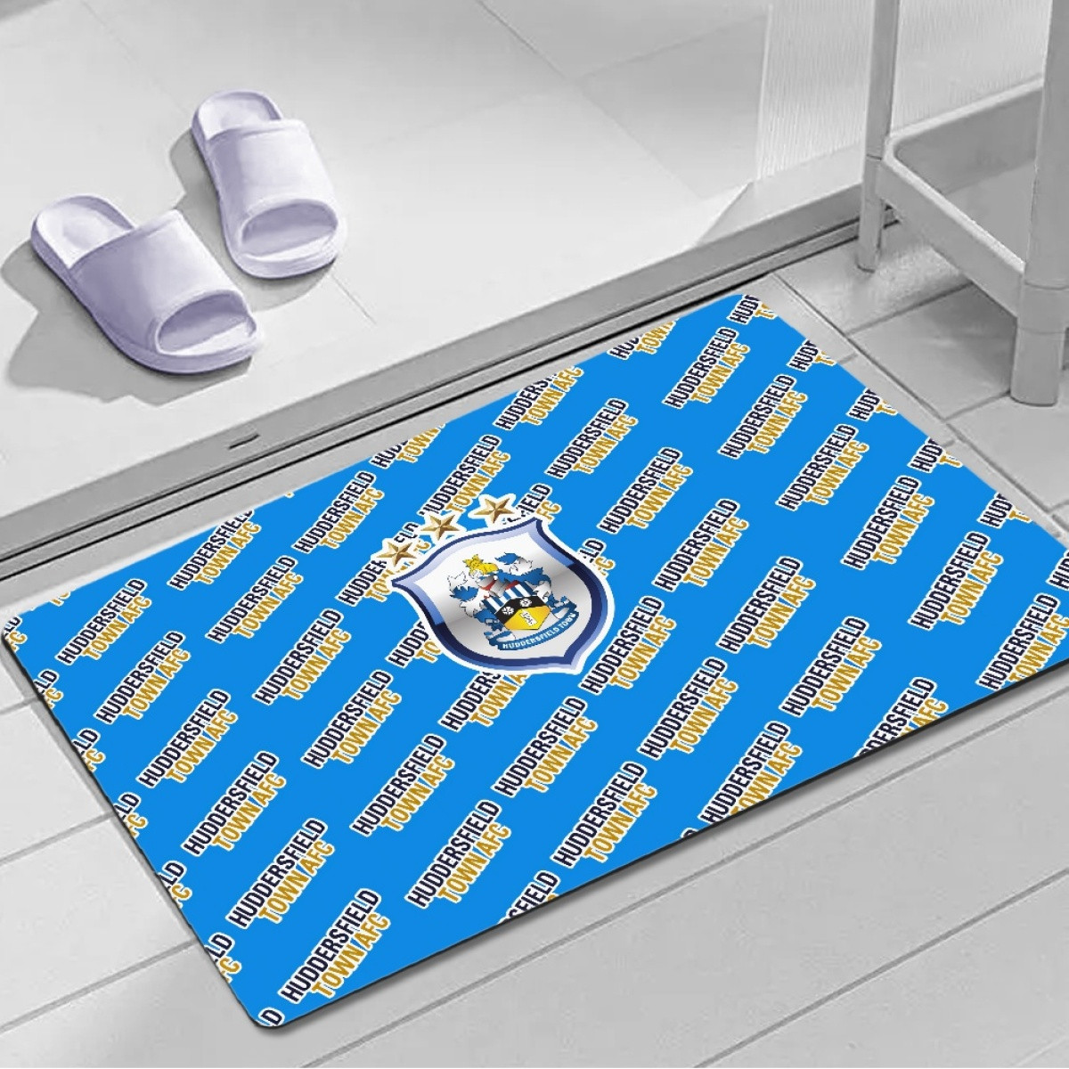 Huddersfield Town AFC Door Mat Floor Mat Bath Mat - Huddersfield Football Club Medley Monogram Wordmark