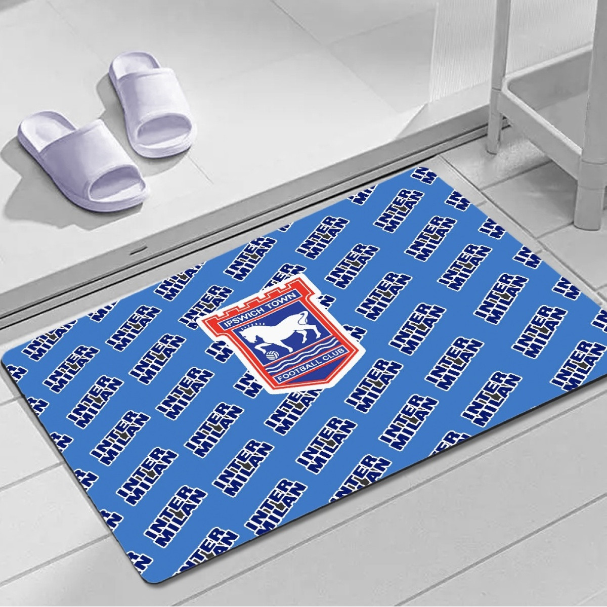 Ipswich Town FC Door Mat Floor Mat Bath Mat - Ipswich Football Club Medley Monogram Wordmark