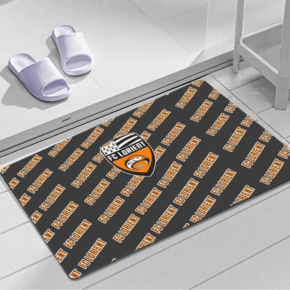 FC Lorient Football Club Door Mat Floor Mat Bath Mat - Lorient Football Club Medley Monogram Wordmark