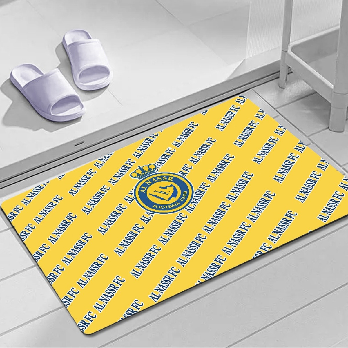 AL Nassr FC Football Club Door Mat Floor Mat Bath Mat - Nassr Football Club Medley Monogram Wordmark